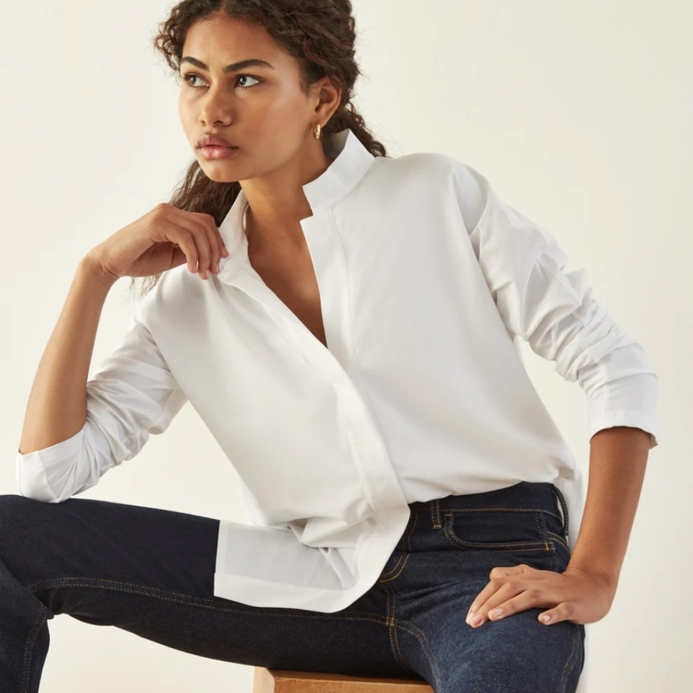 ADAY White Something‎ Borrowed  Shirt